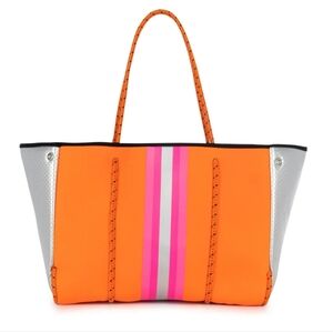 Haute Shore Greyson Tote "Wow" Stylish Pink & Orange Bag NWT (Flaws)